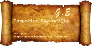Gasparics Emanuéla névjegykártya